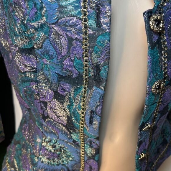 Elegant Cachet by Bari Protas Brocade Jacket - Picture 7 of 7